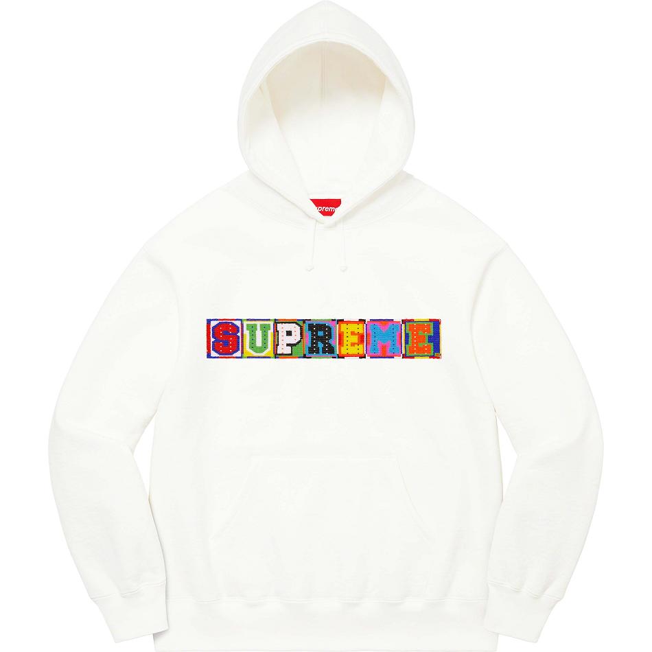 Supreme Beaded Met Capuchon Sweatshirts Wit | BE319XF