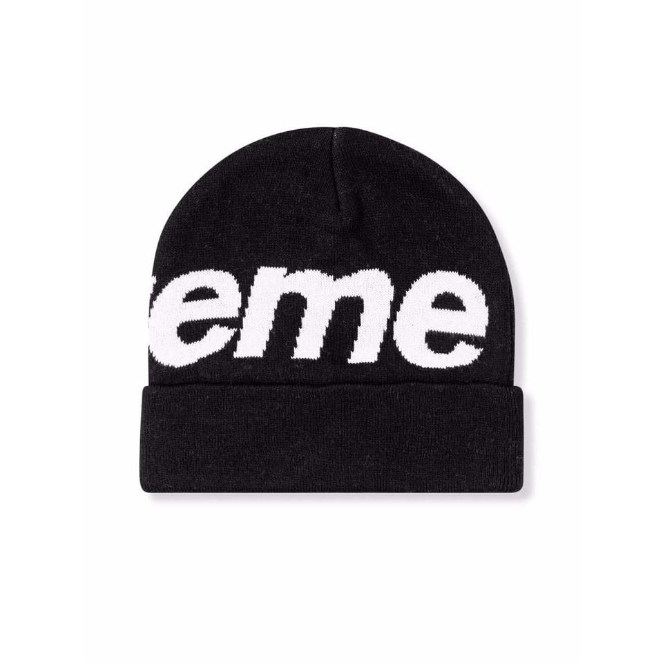 Supreme Big Logo Beanie Hoeden Zwart | BE480MA