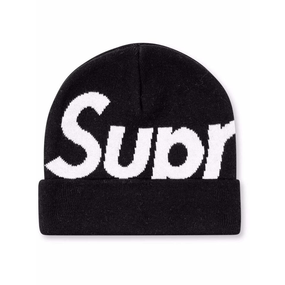 Supreme Big Logo Beanie Hoeden Zwart | BE480MA