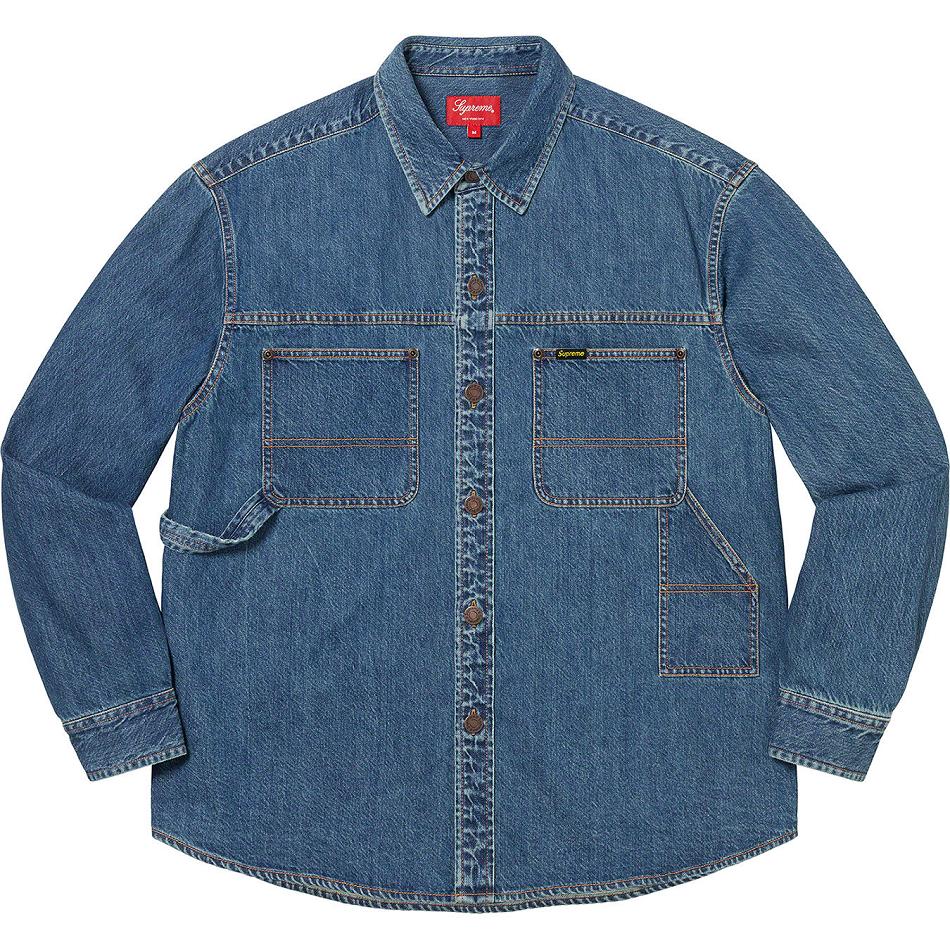 Supreme Denim Painter Overhemd Blauw | BE200YU