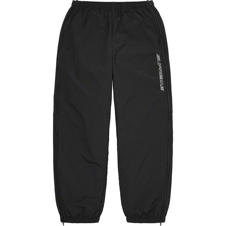 Supreme Full Zip Baggy Warm Up Pant Broek Zwart | BE159JJ