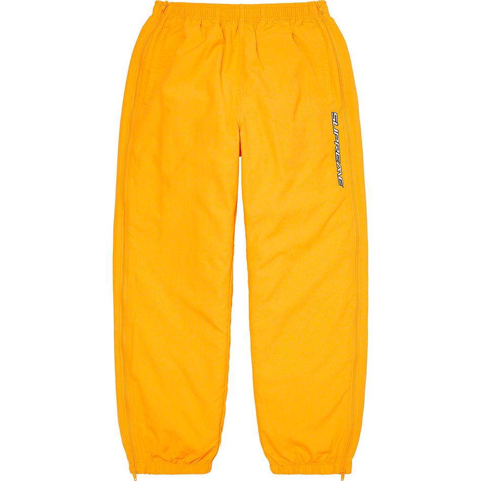 Supreme Full Zip Baggy Warm Up Pant Broek Geel | BE162ZG