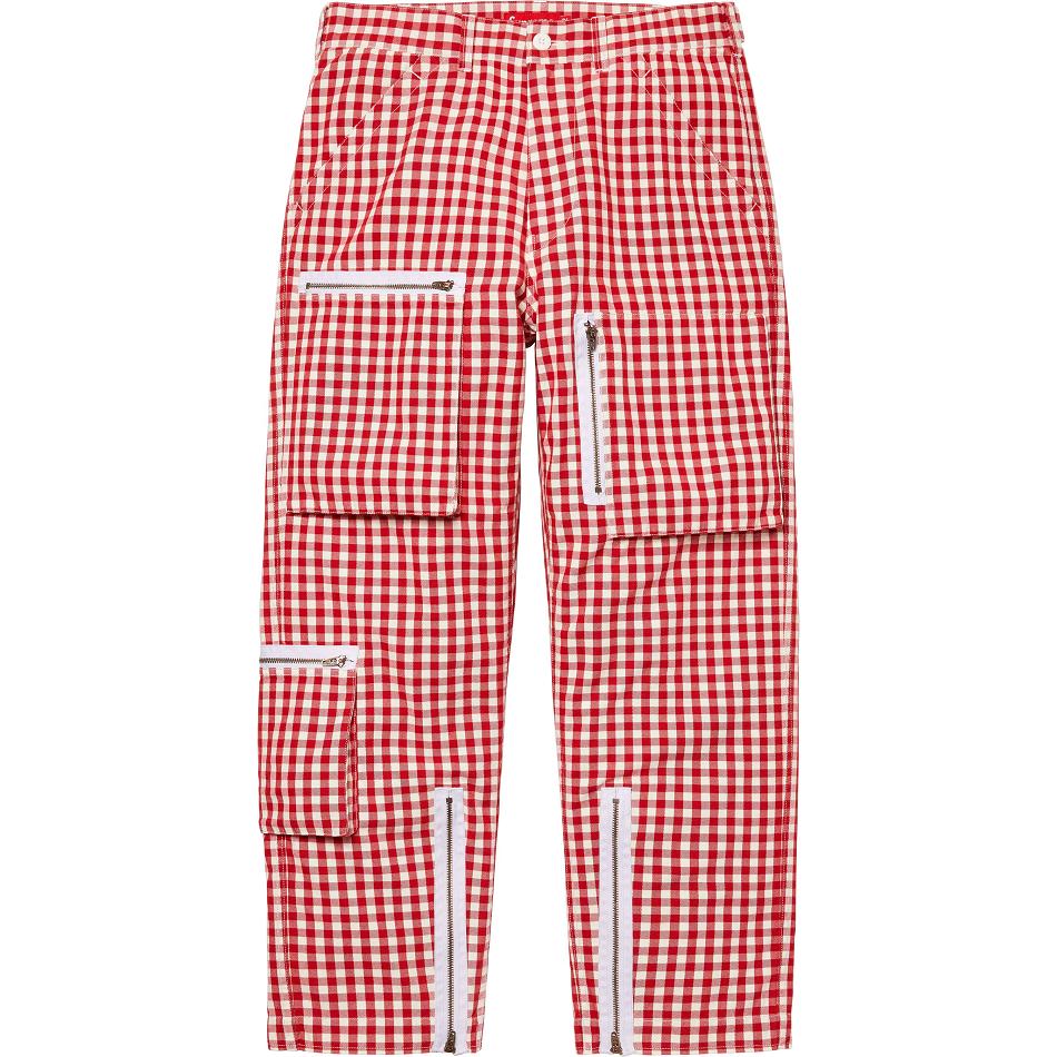 Supreme Gingham Flight Pant Broek Rood | BE198RW