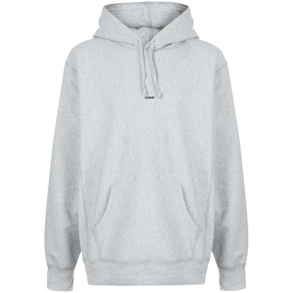 Supreme Gray Micro Logo Hoodie Grijs | BE110ZG