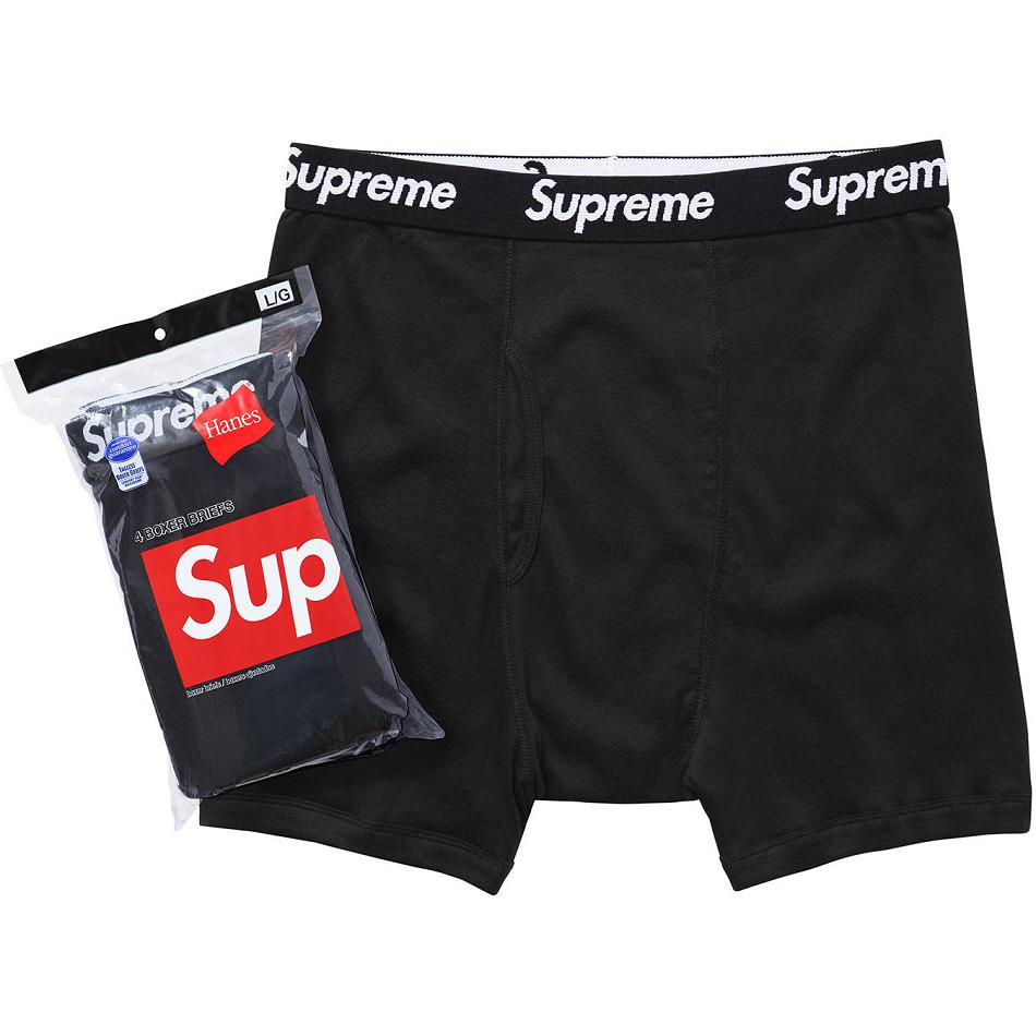 Supreme Hanes® Boxer Briefs (4 Pack) Ondergoed Zwart | BE489OR