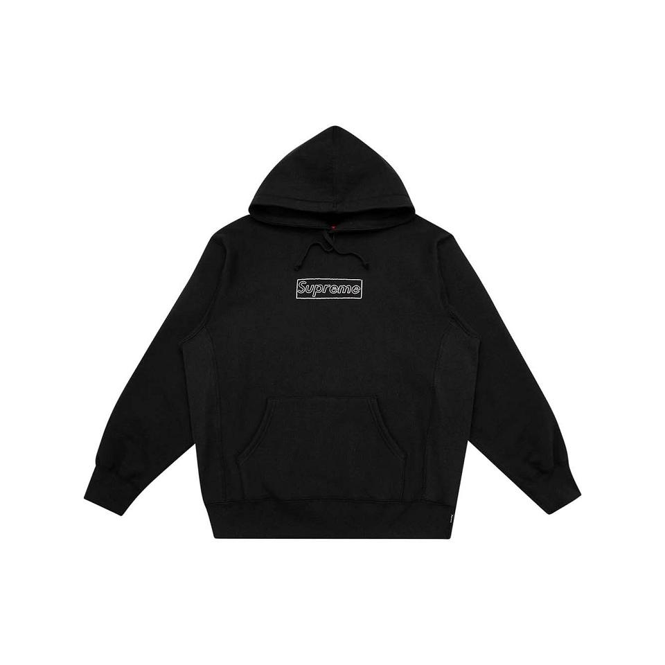 Supreme Kaws Chalk Logo Hoodie Zwart | BE113VD