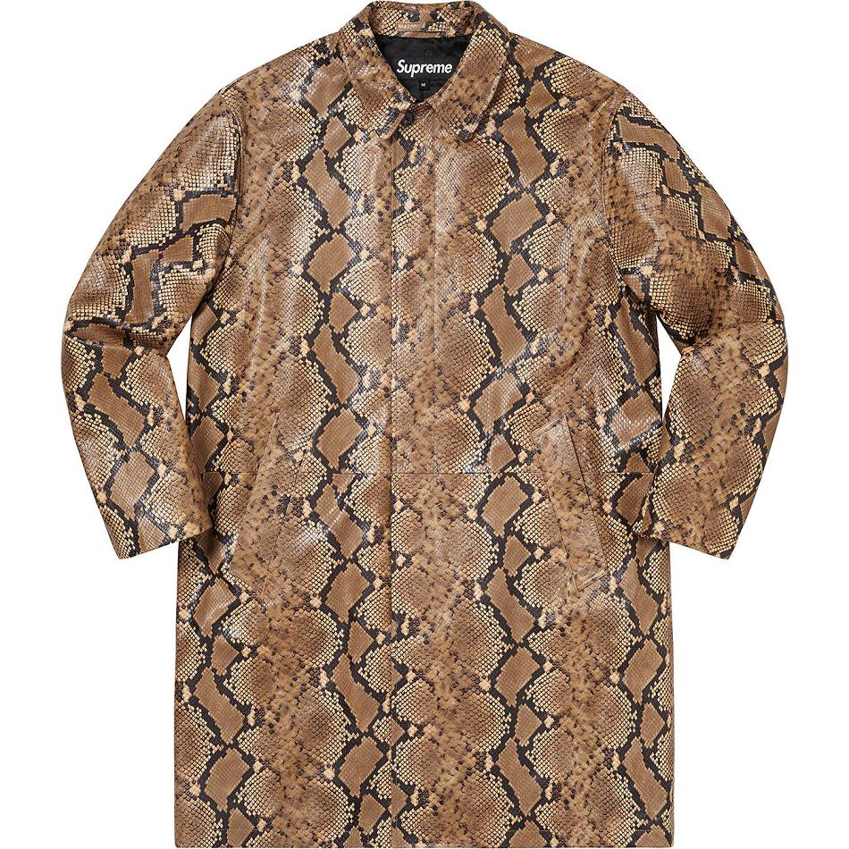 Supreme Leren Snake Trench Jassen Bruin | BE139VD