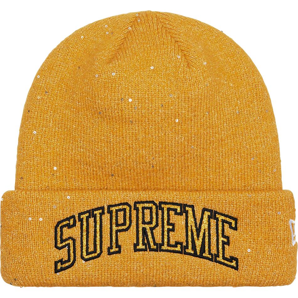 Supreme New Era® Metallic Arc Beanie Hoeden Goud | BE444HK