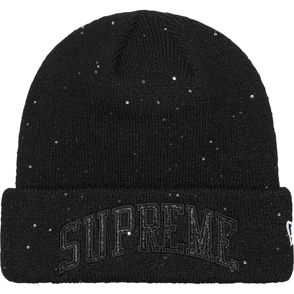 Supreme New Era® Metallic Arc Beanie Hoeden Zwart | BE445JJ