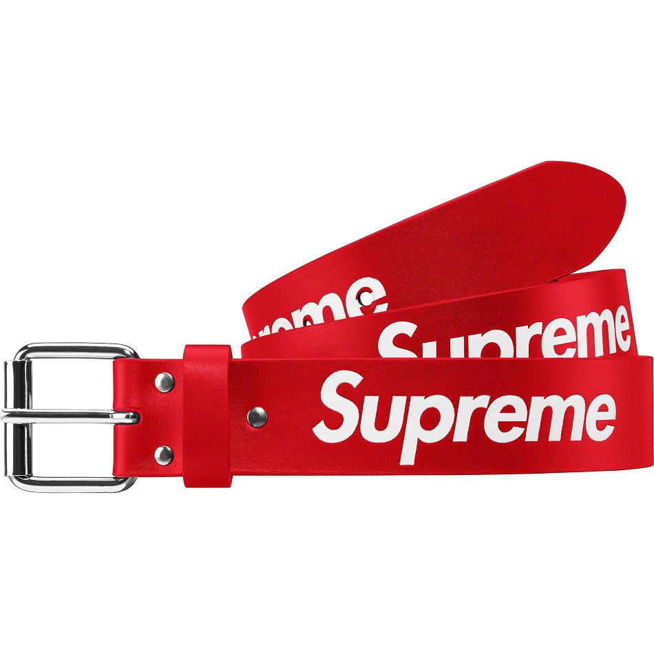 Supreme Repeat Leren Belt Riemen Rood | BE428MA