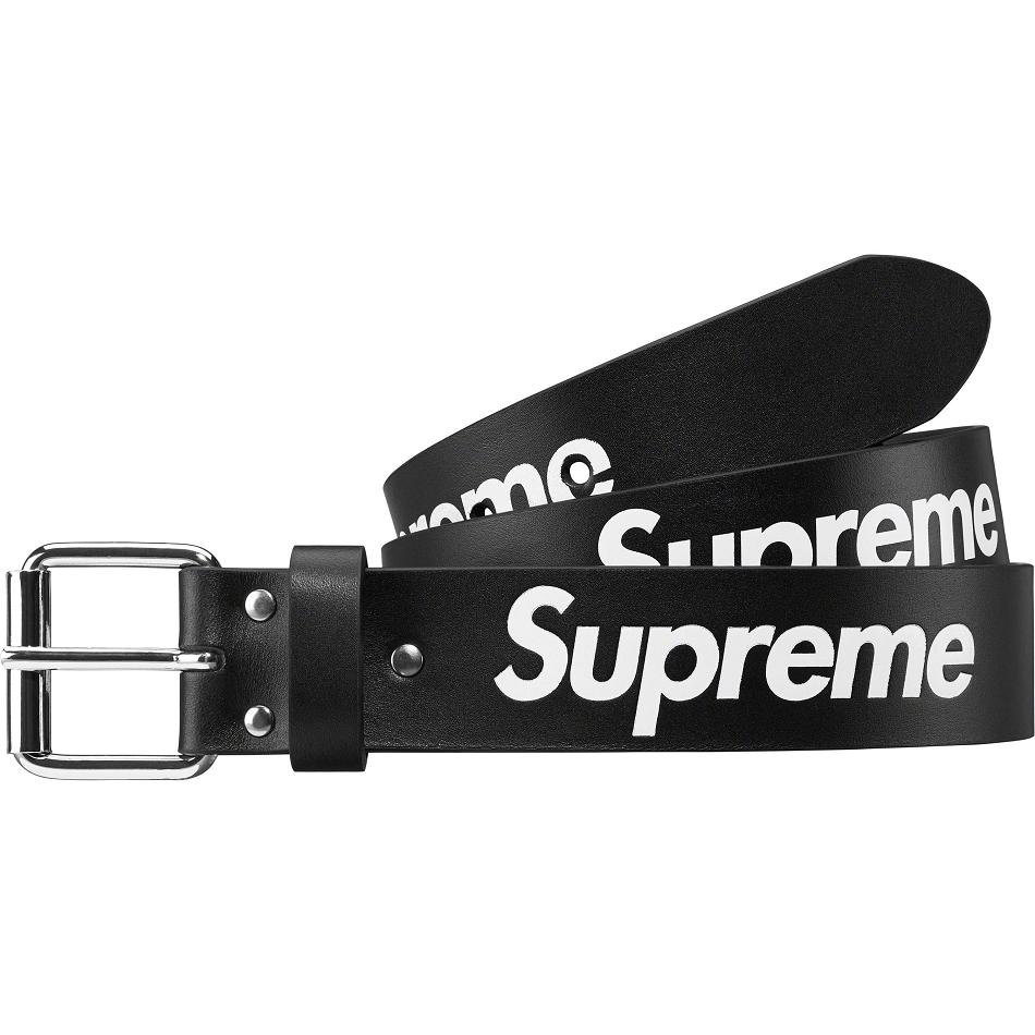 Supreme Repeat Leren Belt Riemen Zwart | BE429QZ