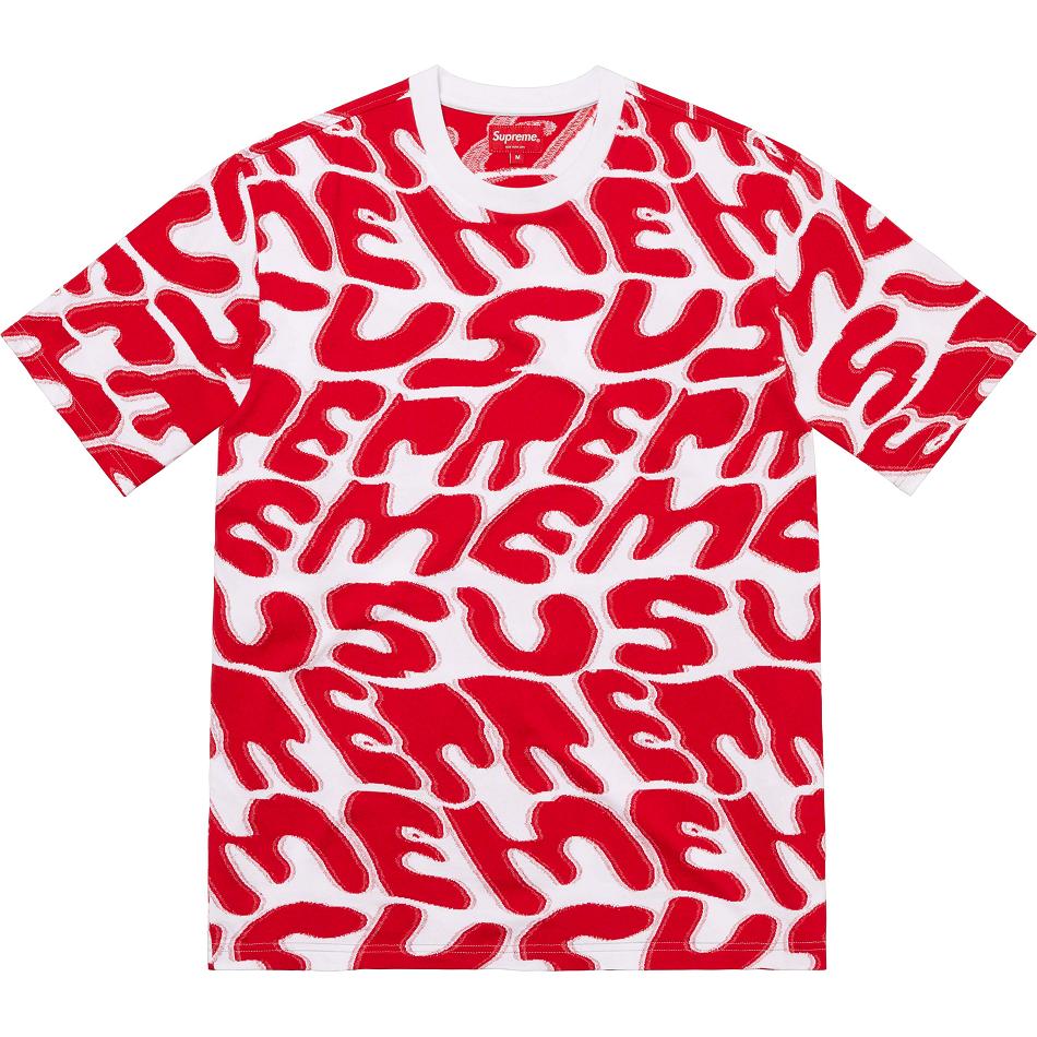 Supreme Stacked Intarsia S/S Top Truien Wit Rood | BE280IS