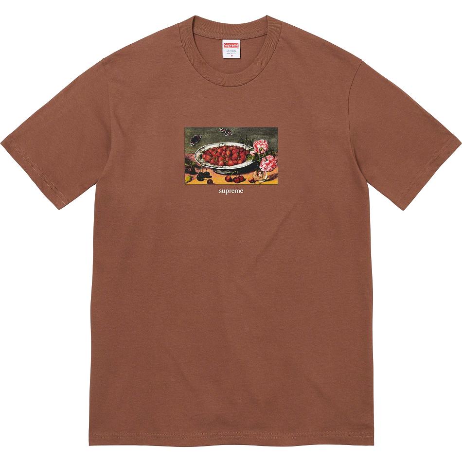 Supreme Strawberries Tee T-shirts Bruin | BE340HK