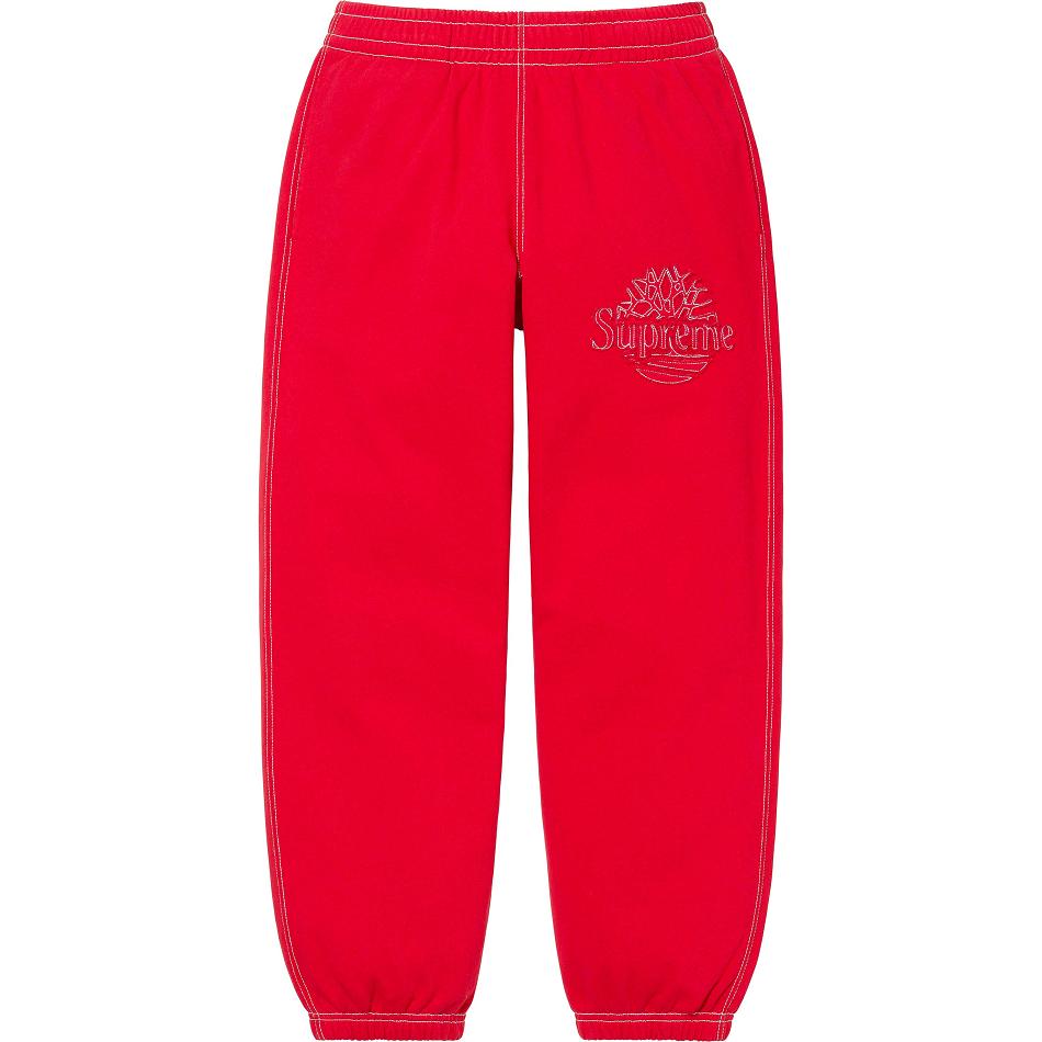 Supreme Timberland® Sweatpant Broek Rood | BE182FM