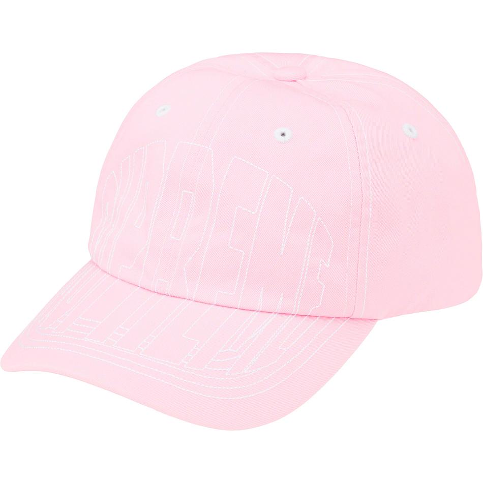 Supreme Visor Stitch 6-Panel Hoeden Roze | BE466SO