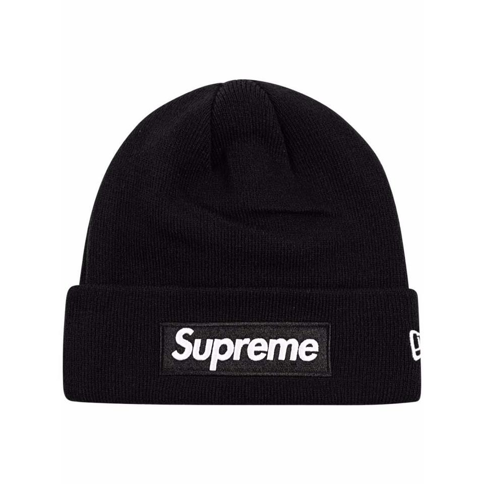 Supreme x New Era Box Logo Beanie Hoeden Zwart | BE485TV