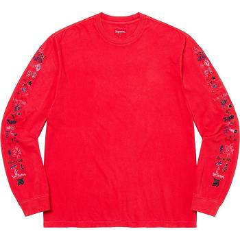 Supreme AOI Icons L/S Top Truien Rood | BE277TV