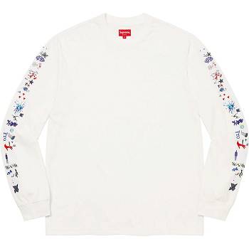 Supreme AOI Icons L/S Top Truien Wit | BE276RW