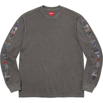 Supreme AOI Icons L/S Top Truien Zwart | BE279UT