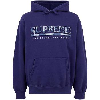 Supreme Amazing Denim Logo Hoodie Blauw | BE100PQ