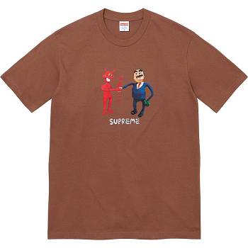 Supreme Business Tee T-shirts Bruin | BE376MA