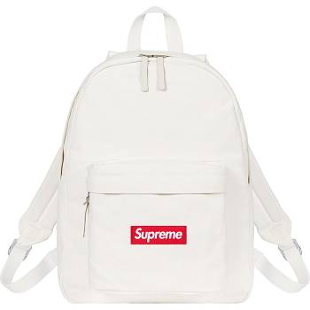 Supreme Canvas Backpack Tassen Wit | BE426BC