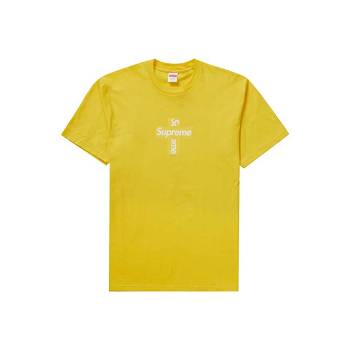 Supreme Cross Box Logo T-shirts Geel | BE390FM