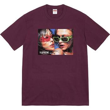 Supreme Eyewear Tee T-shirts Bordeaux | BE363DN