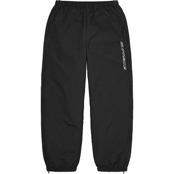 Supreme Full Zip Baggy Warm Up Pant Broek Zwart | BE159JJ