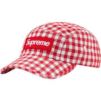 Supreme Gingham Camp Cap Hoeden Rood | BE477VD