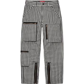 Supreme Gingham Flight Pant Broek Zwart | BE199TV