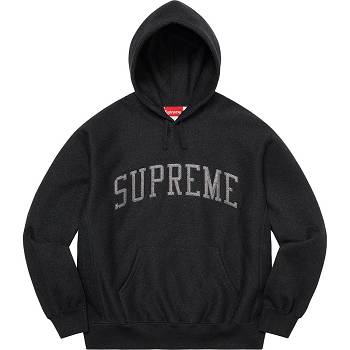 Supreme Glitter Arc Met Capuchon Sweatshirts Zwart | BE293XF