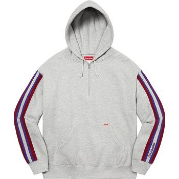 Supreme Half Zip Met Capuchon Sweatshirts Grijs | BE299QZ