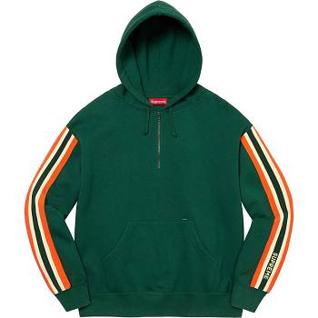 Supreme Half Zip Met Capuchon Sweatshirts Groen | BE300WY