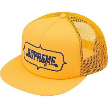 Supreme Highest Mesh Back 5-Panel Hoeden Geel | BE460YU