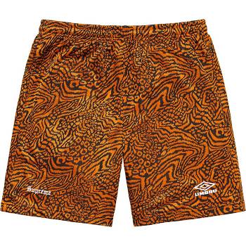 Supreme Jacquard Animal Print Soccer Korte broek Oranje | BE232SO