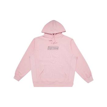 Supreme Kaws Chalk Real Hoodie Roze | BE114BC