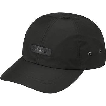 Supreme Leren Patch 6-Panel Hoeden Zwart | BE470HK