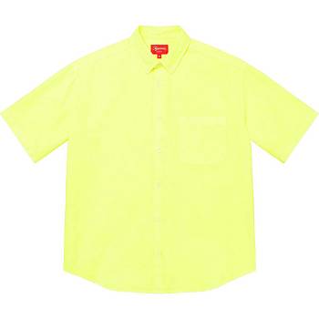 Supreme Loose Fit S/S Oxford Overhemd Geel | BE209GL