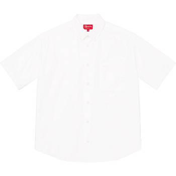 Supreme Loose Fit S/S Oxford Overhemd Wit | BE208FM