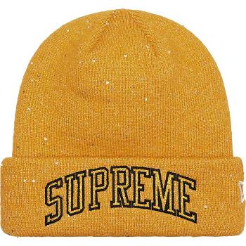 Supreme New Era® Metallic Arc Beanie Hoeden Goud | BE444HK