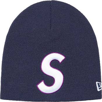 Supreme New Era® S Logo Beanie Hoeden Blauw | BE442FM