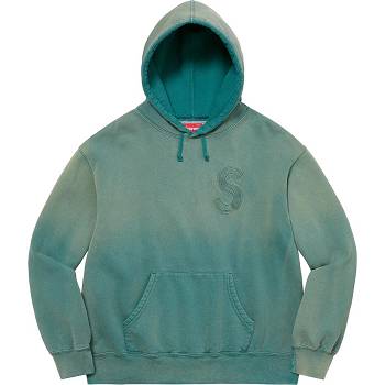 Supreme Overdyed S Logo Met Capuchon Sweatshirts Donkerblauw | BE311DN