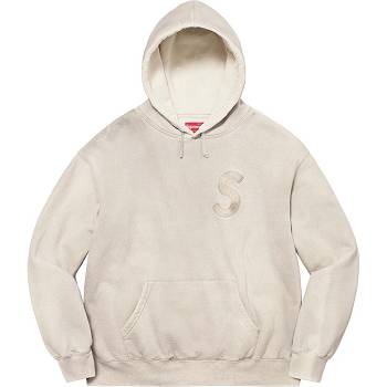 Supreme Overdyed S Logo Met Capuchon Sweatshirts Wit | BE312FM