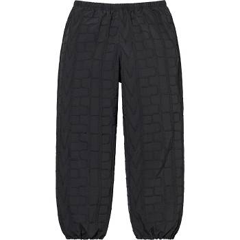 Supreme Repeat Stitch Track Pant Broek Zwart | BE191VD