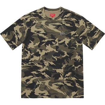 Supreme S/S Pocket Tee Truien Olijfgroen Camo | BE268CE