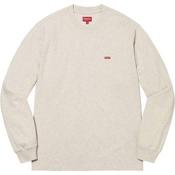 Supreme Small Box L/S Tee Truien Beige | BE248WY