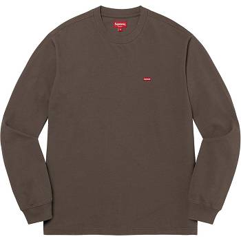 Supreme Small Box L/S Tee Truien Bruin | BE250RW