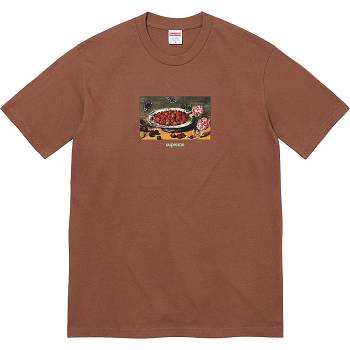 Supreme Strawberries Tee T-shirts Bruin | BE340HK