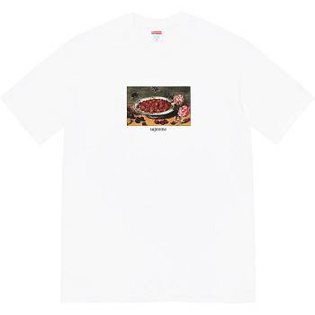 Supreme Strawberries Tee T-shirts Wit | BE341JJ